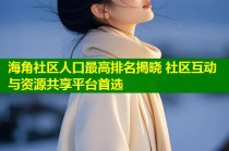 海角社区人口最高排名揭晓 社区互动与资源共享平台首选