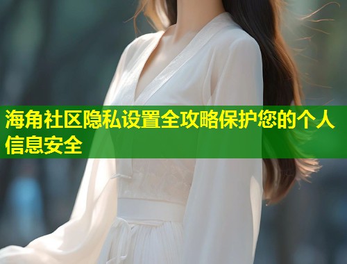 海角社区隐私设置全攻略保护您的个人信息安全  第1张