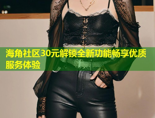 海角社区30元解锁全新功能畅享优质服务体验  第1张
